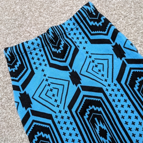 (2/$25) Cleo patterned bodycon pencil skirt blue - Picture 3 of 10